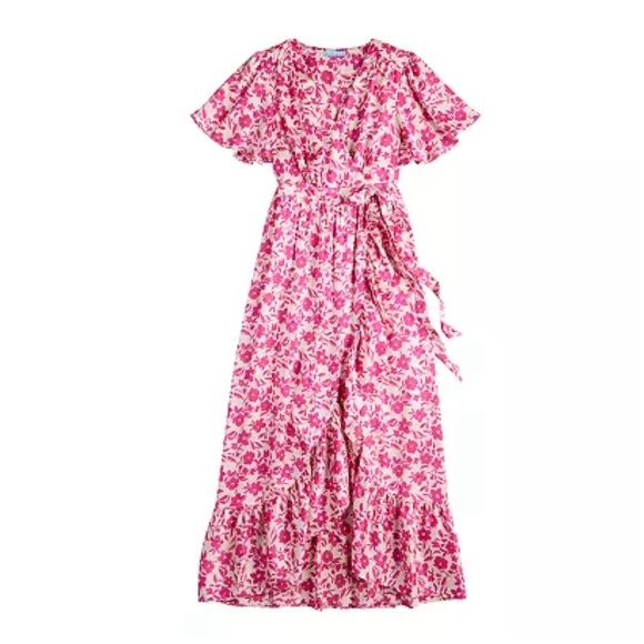 Draper James Dresses & Skirts - DRAPER JAMES RSVP™ Flutter Sleeve Wrap Maxi Dress